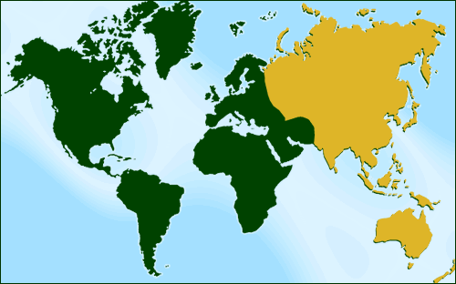 World Map Asia